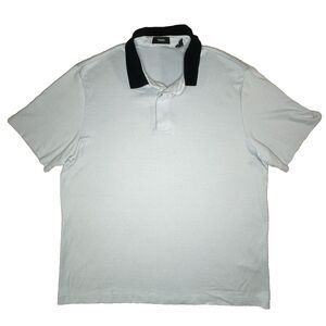 Theory Polo Shirt Mens XL Lt Blue Kayser Polo Jersey Short Sleeve Designer